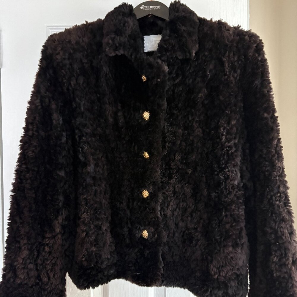 Woman's Black Paula Lishman Sheared Knit Beaver Fur Jacket – New Without Tags